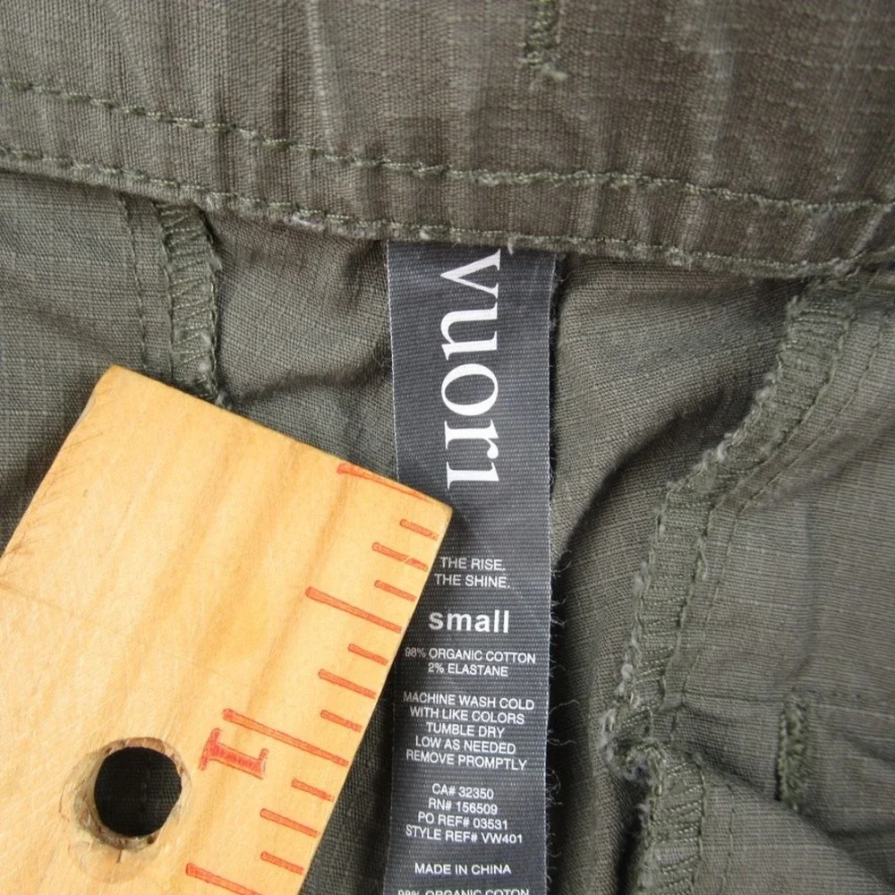 Vuori Ripstop Climber Pant Womens Small Green Camo Drawstring Hiking Utility - Picture 2 of 10